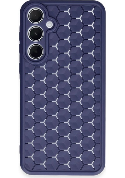 Newface Samsung Galaxy Uyumlu A55 5g Kılıf Petek Silikon Kapak Semeglbl - 23 - Lacivert