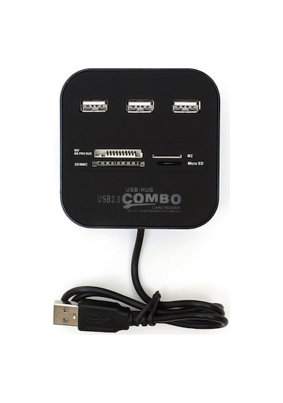 7 Port USB 2.0 Combo HUB Çoklayıcı Multi Çoklu Kart Okuyucu