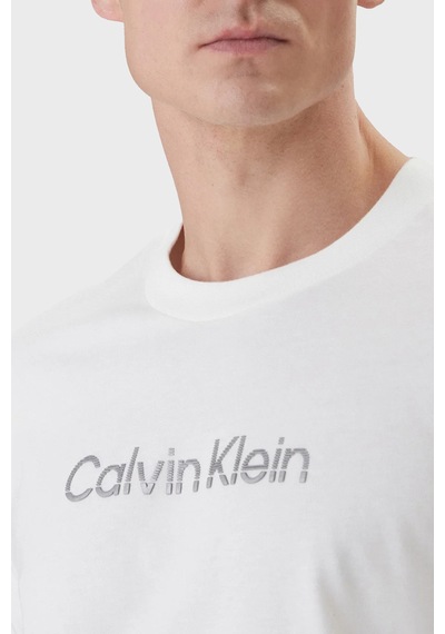 Calvin Klein Erkek T Shirt Lv04lf813g Yaf Beyaz