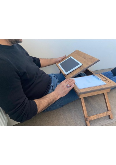 Ahşap Çalışma Masası. Tabletlik. Laptop Masası