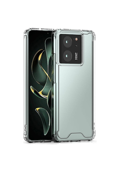 Xiaomi Mi 13t Pro Kılıf Kenarları Silikon Köşe Koruma Coss Şeffaf