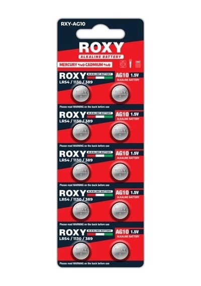Roxy Rxy-ag10 1.5 Volt Lr54/1130/189/389 Alkalin Düğme Pil 10'lu Paket 5264