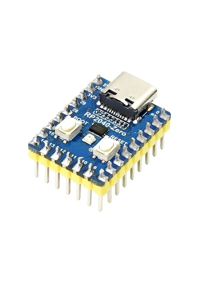 Raspberry Pi Zero Rp2040 Dual Core 133mhz 2mb Modül Arm Cortex-m0+ 264kb Type C Mini Bilgisayar