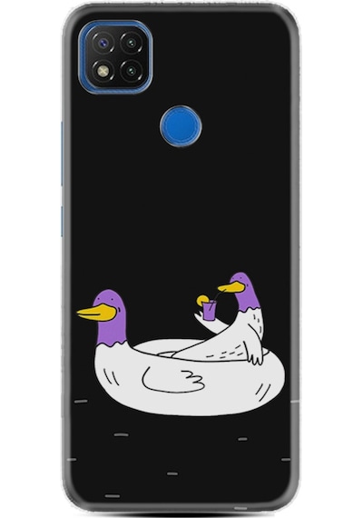 Xiaomi Redmi 9C Kılıf Desenli Keyifli Ördekler 1725
