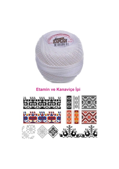 Kaplan Etamin Ve Kanaviçe İpi 8 No Kod/renk: K.beyaz - Royaleks
