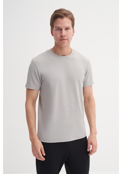Cazador Bisiklet Yaka Erkek Açık Gri T-shirt 40470 Gri