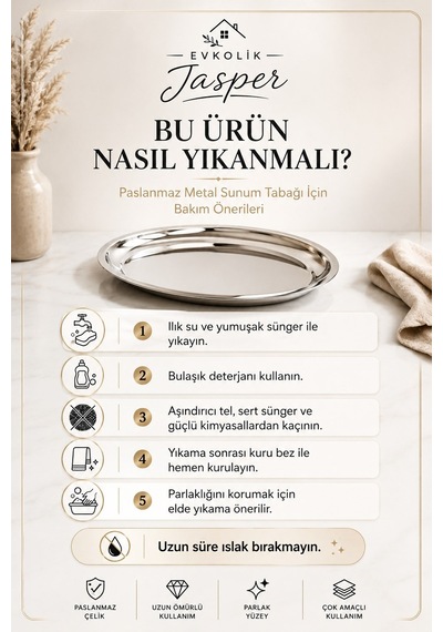 Jasper 6 Adet 12 Cm Sunum Tabağı Çerezlik Ve Kahvaltılık Dekoratif Paslanmaz Çelik Gri
