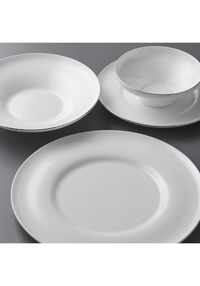 Jumbo Laurel Platin 55 Parça 12 Kişilik Yemek Takımı Platin