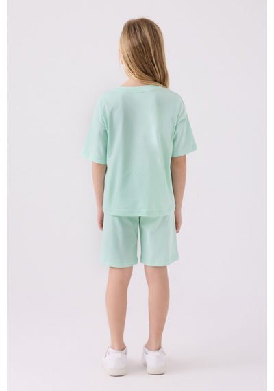U.S. Polo Assn. U.s. Polo Assn Kız Çocuk Mavi Bermuda Takım 5274-43896 Mavi