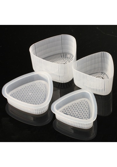 Üçgen Suşi Pirinç Kalıbı, 4pcs Suşi Pirinç Kek Pres Yapımcısı Kolay Suşi Haddeleme Çok Renkli