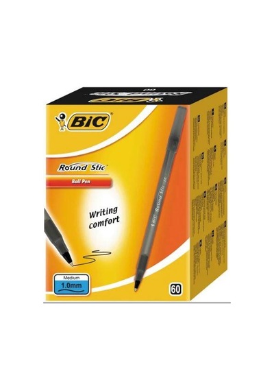 Bic Round Stıc Tükenmez 1,0 Siyah 60 Adet