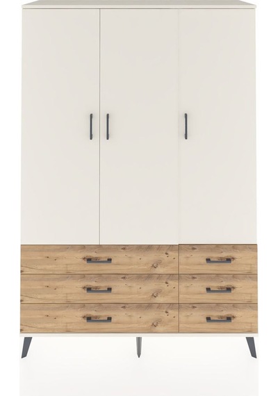 Hyperion Dolap 5 Raflı 6 Çekmeceli Tek Askılı 132x44x195 Aytaşı-aytaşı/çam Aytası/atlas Çam Hyperion Dolap 5 Raflı 6 Çekmeceli Tek Askılı 132x44x195 Aytaşı-aytaşı/çam Aytası/atlas Çam