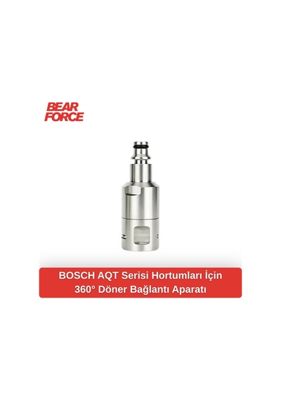 Robeve Bear Force 360 Döner Hortum Bağlantı Aparatı Paslanmaz Çelik Swivel Adaptör, Bilyalı Yataklı Basınçlı Yıkama Hortum Konnektörü Bosch Aquatak Uyumlu