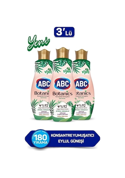 Abc Konsantre Yumuşatıcı Botanıcs Eylül Güneşi 1440 Mlx3 Adet 3'lü Set