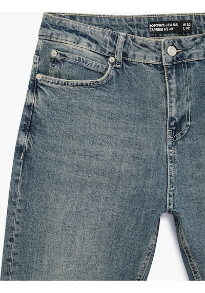 Koton Pamuklu Regular Fit Cepli Tapered Jean Pantolon - Joe Jean Orta İndigo 6sam40221nd Koton Pamuklu Regular Fit Cepli Tapered Jean Pantolon - Joe Jean Orta İndigo 6sam40221nd