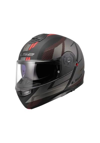 Ls2 Strobe 2 Code Çene Açılır Kask Mat Siyah - Gri