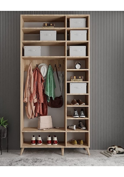 Açelya Portmanto Vestiyer Meşe 105 cm
