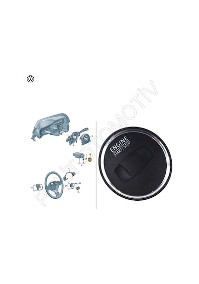 Passat B6 B7 Kontak Anahtar Yuvası 3c0905219b 3aa905219a 2006-2015