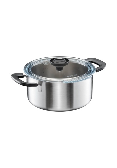 Gryte Kapaklı, 3 Litre, Çap 22,5 Cm, Güveç Tenceresi, Tüm Ocaklar İçin Uygundur, Geri Dönüştürülmüş Paslanmaz Çelik, Fonksiyonel Şekil, 1072316 Çok Renkli