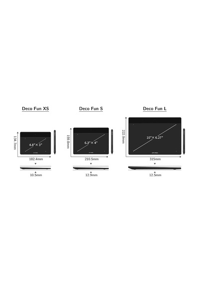 Xp-pen Deco Fun Xs Grafik Tablet Siyah Sku: Smgstk8230a3cc26