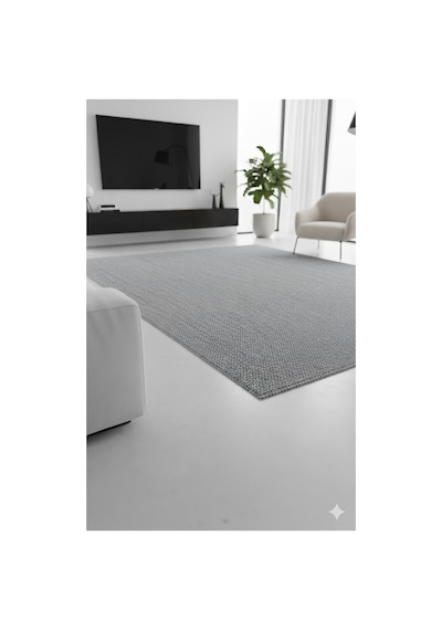 Via Yıkanabilir Kaydırmaz, Pamuk Dokuma, Premium Kalite Salon&mutfak&yemek Odası Kilimi-815 Gri
