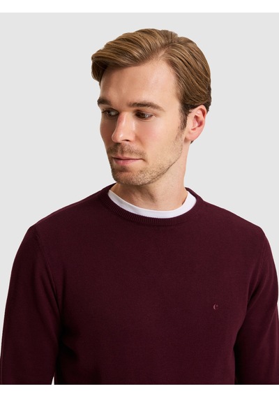 Cacharel Erkek Bordo Kazak /triko 50257379-vr014 Kırmızı