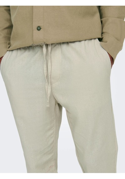 Onslınus Crop 0007 Cot Lın Pnt Noos Erkek Pantolon 22024966 Bej