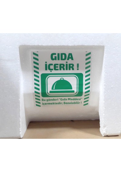 Gıda İçermektedir Etiketi, Soğuk Zincir Etiketi Ürün Uyarı Etiketi 100 Adet