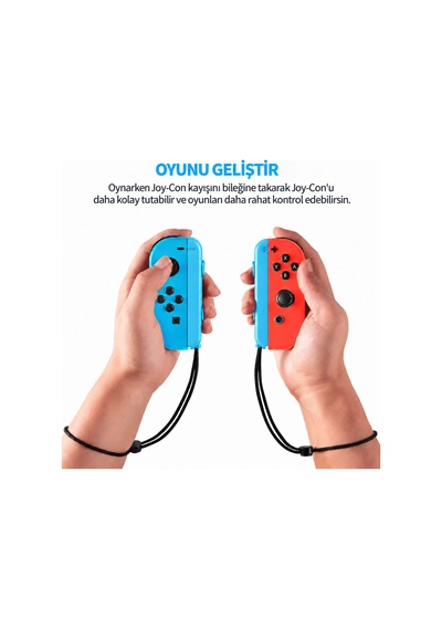 Switch Joycon Bileklik Wrist Strap Ns Joy-con Aksesuar Mavi 2 Adet