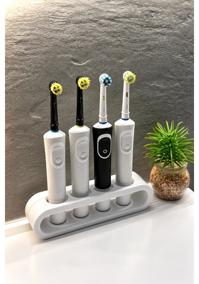 Minimalist Diş Fırçası Tutucu Stand Ve Banyo Organizeri Zyndo Beyaz