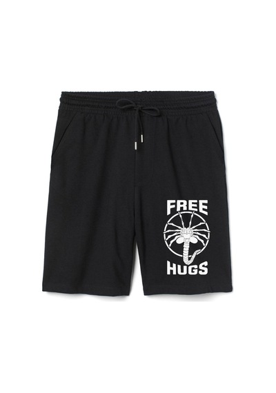 Free Facehugger Hugs Erkek Siyah Şort Siyah