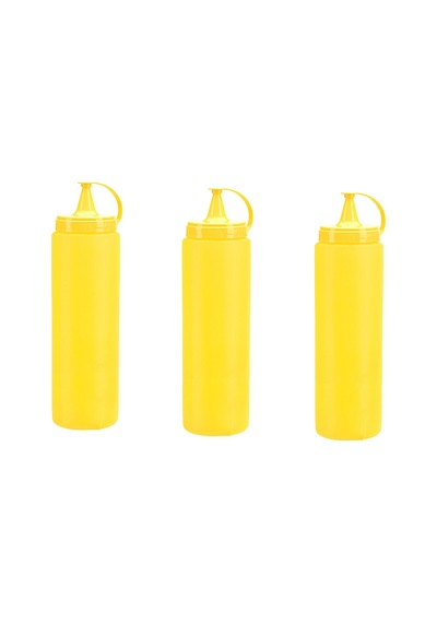 Mayonez Sos Şişesi - 1000ml Dev Boy Sarı 3 Adet 1247956
