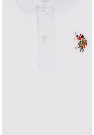 U.S. Polo Assn. Erkek Çocuk Beyaz Basic Polo Yaka Tişört 50306484-VR013