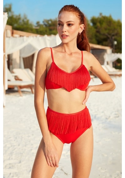 Pierre Cardin Püskül Detaylı Ince Askılı Bikini Takımı 201200