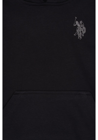U.S. Polo Assn. Erkek Çocuk Siyah Kapüşonlu Basic Sweatshirt 50313980-VR046