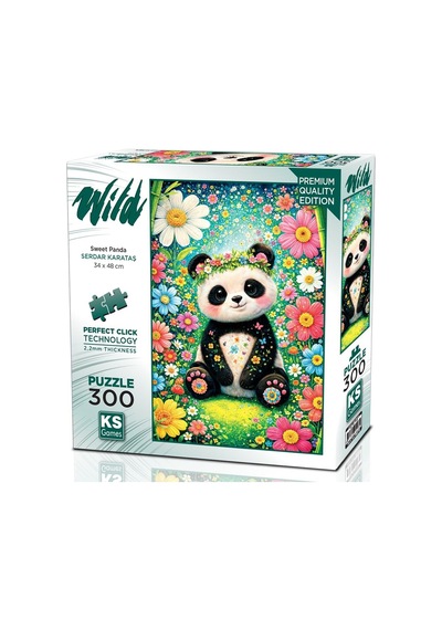 Ks Games 300 Parça Sevimli Panda Sweet Panda Puzzle - Serdar Karakaş - 19275