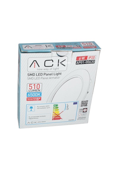 Ack İç Mekan Sıva Altı Panel Led Armatür (220V - 6W)(Beyaz) Diğer
