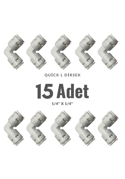 Su Arıtma Cihazı Quick Dirsek L 1/4'' 15 Adet