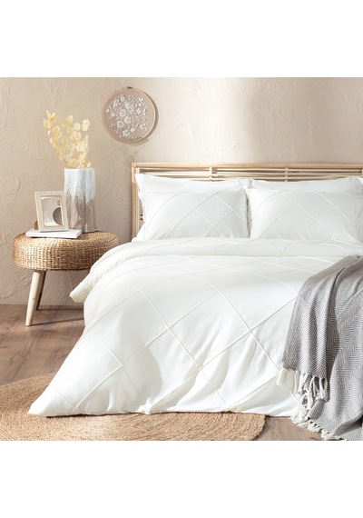 Mattıen Bambu King Size Nevresim Seti 230x220 Cm Ekru