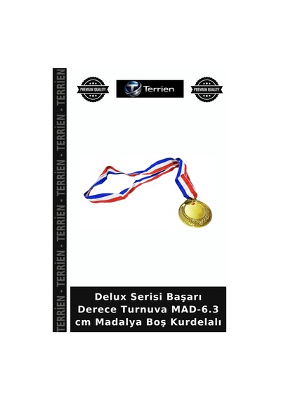 Delux Serisi Başarı Derece Turnuva Mad-6.3 Cm Madalya Boş Kurdelalı Diğer