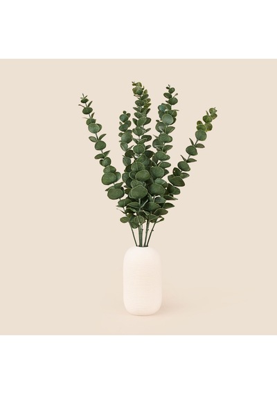 Deco Okaliptus 7'li Dal Çiçek - Yeşil - 47 Cm Çok Renkli
