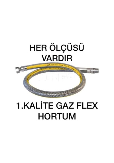 Doğalgaz Flex Hortum Gaz Hortumu Ocak Bağlantı Hızlı  75cm