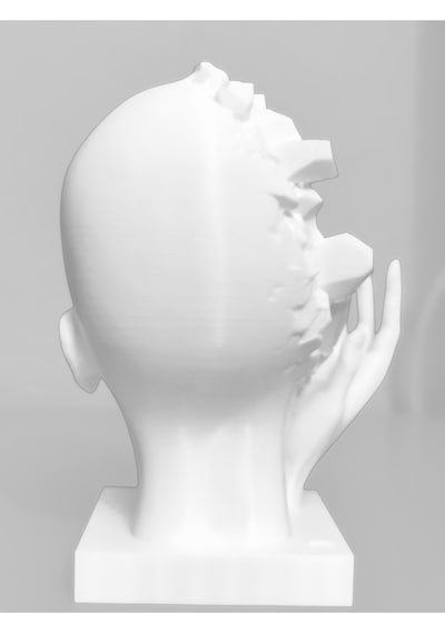 Postmodern 3d Yüz Heykeli