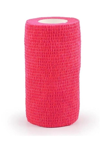 Dedeks Elastik Yapışkanlı Coban Renkli Bandaj 10 Cm X 4,5 Mt Kırmızı