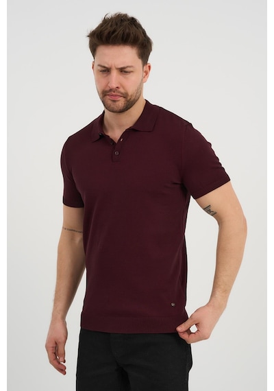 Alexander Gardi Alexandergardı Polo Yaka Düğmeli Triko T-shirt 50024 Bordo