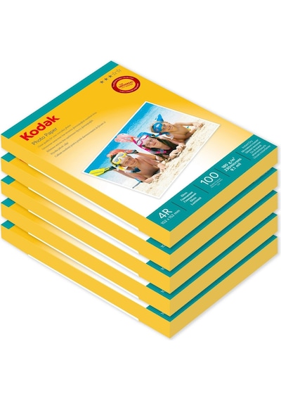 Kodak 10x15 Inkjet Fotoğraf Kağıdı 4r Parlak 180gr. 5'li Paket