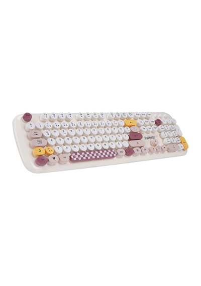 Km-6284 Whısker Renkli Tuşlu Kablosuz Q Klavye + Mouse Set Diğer