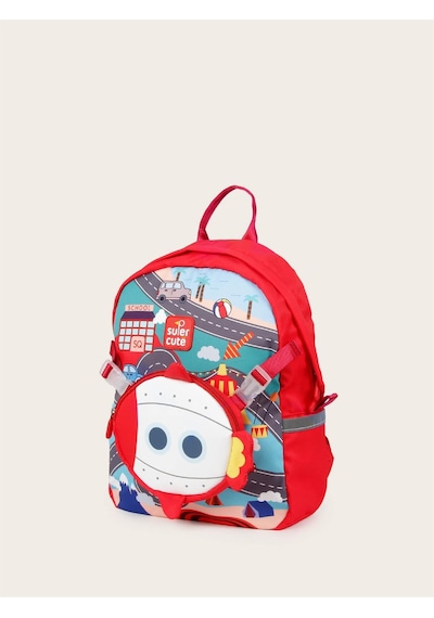 Supercute Two İn One Sırt Çantası - Rocket - Kırmızı