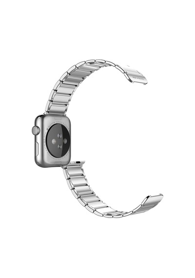Watch 10 42mm Uyumlu Magnetik Metal Kordon Raptic Classic Serisi Gümüş