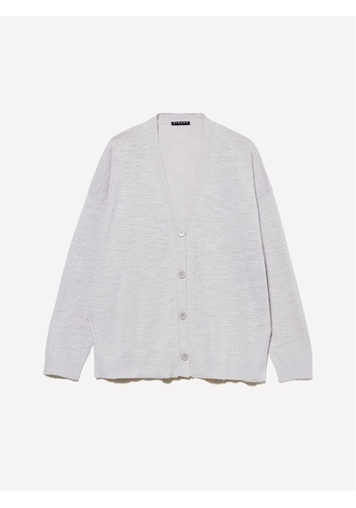 Sisley Keten Karışımlı Triko Hırka Kadın Gri Hırka - 325p105gm602m